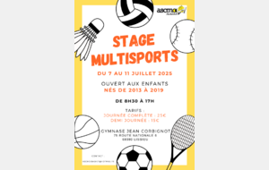 Stage multisports juillet 2025