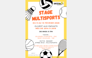 Stage multisports du 9 au 13 février 2026