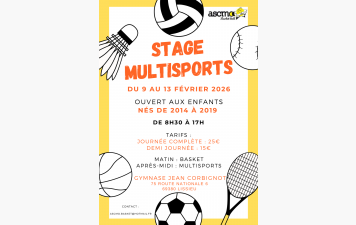 Stage multisports du 9 au 13 février 2026