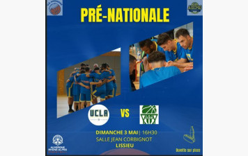 Match R1 : UCLA - Roche la Molière à Lissieu le 3/05/2026