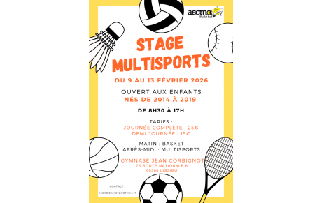 Stage multisports du 9 au 13 février 2026